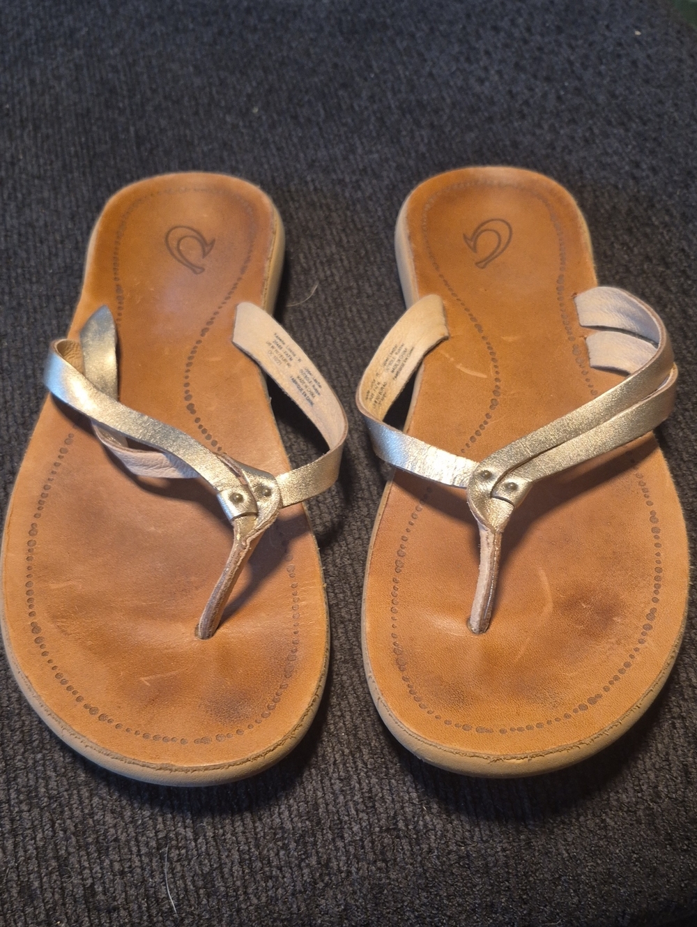 Metallic Silver Women's Thong Sandals